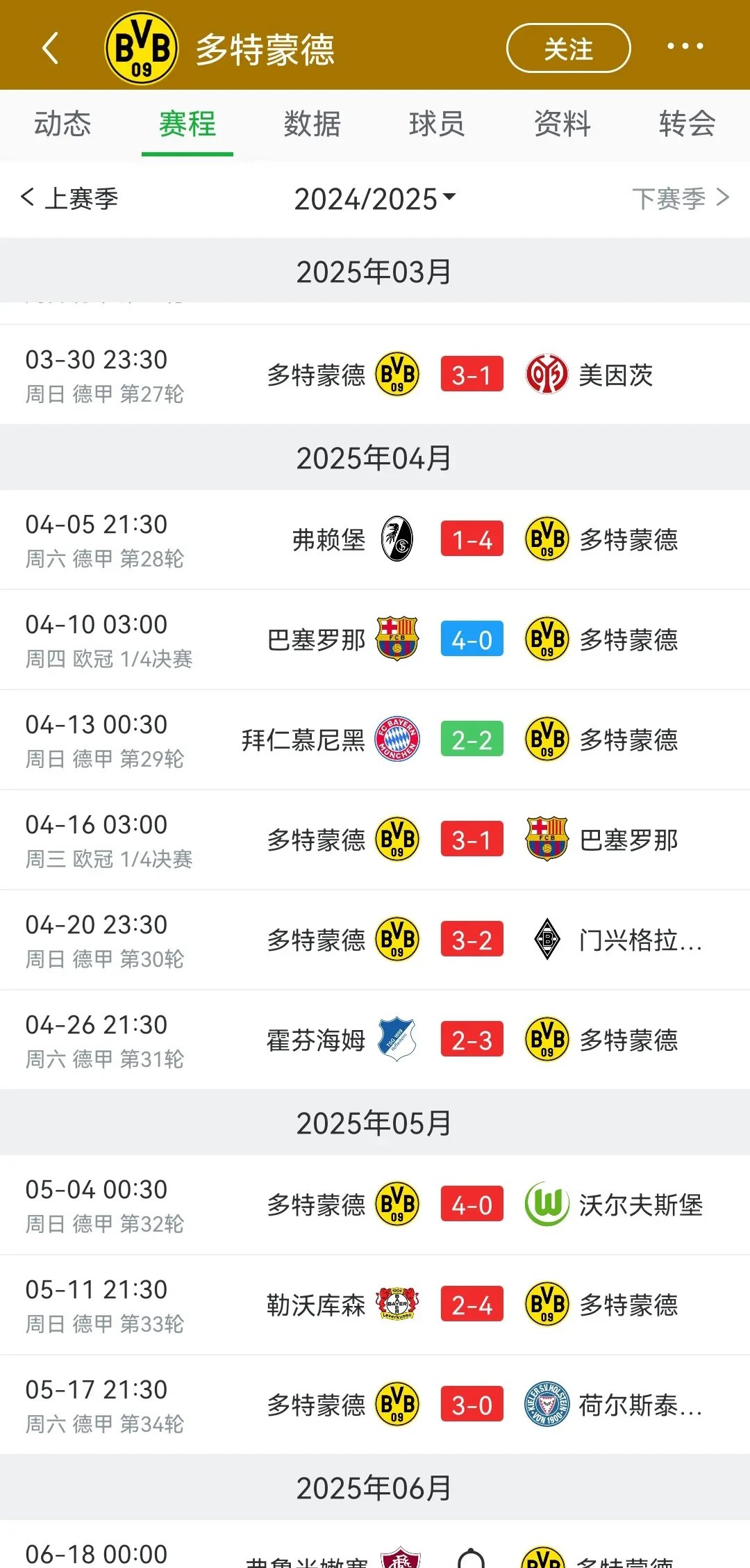 多特蒙德逆转击败对手，实现惊险逆袭